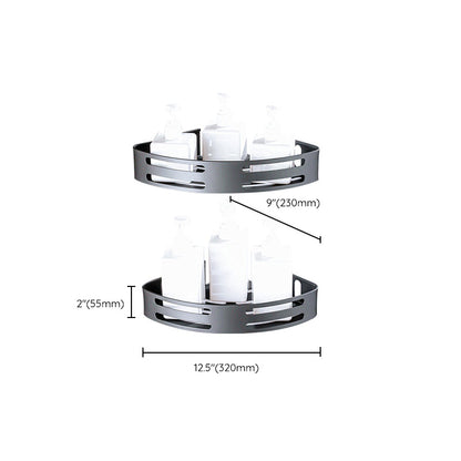 Skorter | Matt gray bathroom accessory set bathroom shelf/towel holder & paper holder included