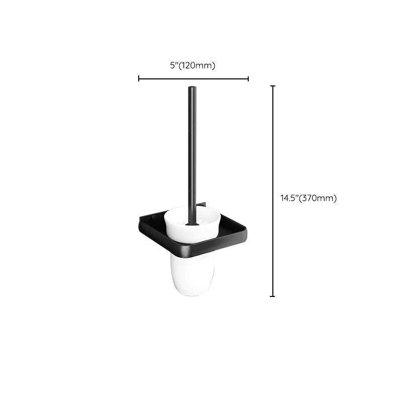 Skorter | Black Aluminum Bathroom Accessory Set Modern Bathroom Shelf / Towel Bar & Paper Holder