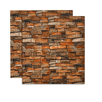 Skorter | Country House Wall Shelf 3D Brick Living Room Wall Panel Set of 2