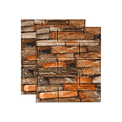 Skorter | Country House Wall Shelf 3D Brick Living Room Wall Panel Set of 2