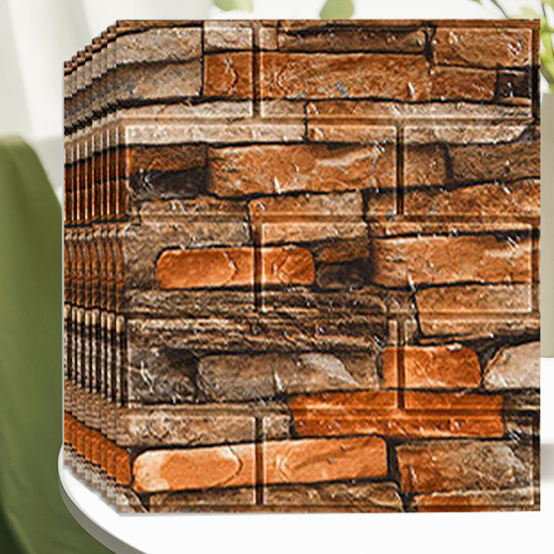 Skorter | Country House Wall Shelf 3D Brick Living Room Wall Panel Set of 2