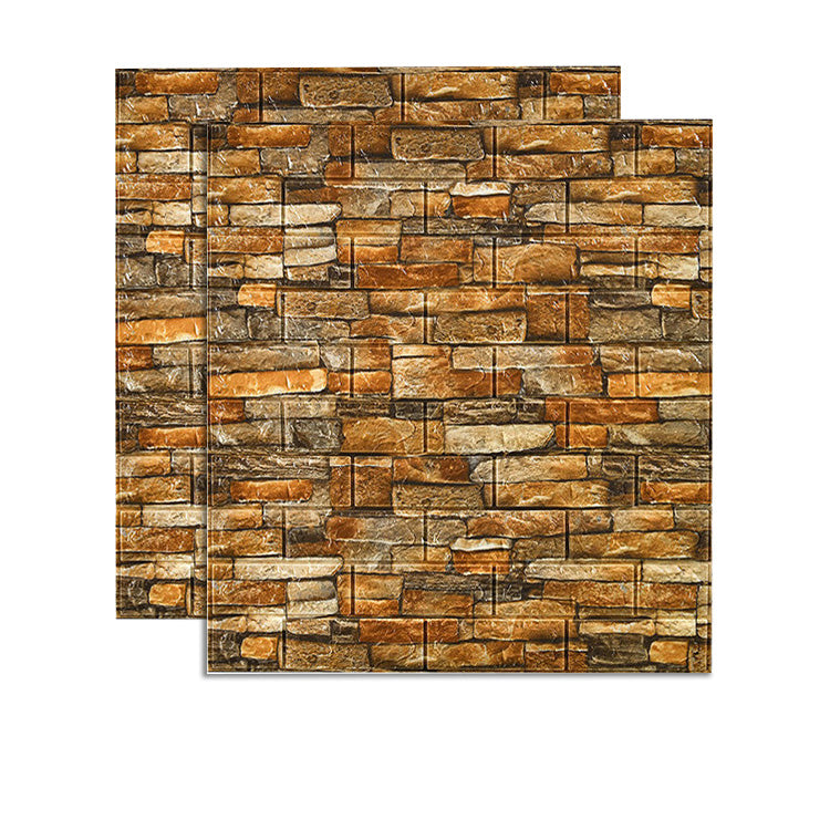 Skorter | Country House Wall Shelf 3D Brick Living Room Wall Panel Set of 2