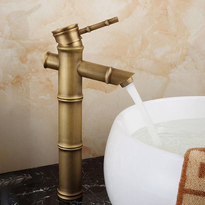 Skorter | Country House Vessel Faucet Brass Lever Handles Waterfall Spout Basin Faucet