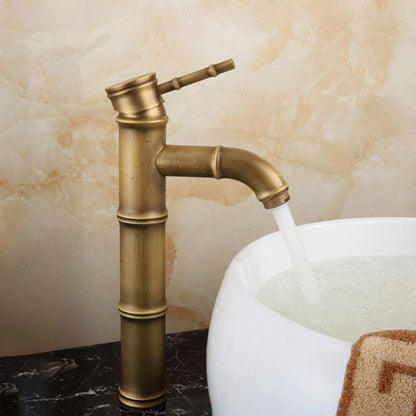 Skorter | Country House Vessel Faucet Brass Lever Handles Waterfall Spout Basin Faucet