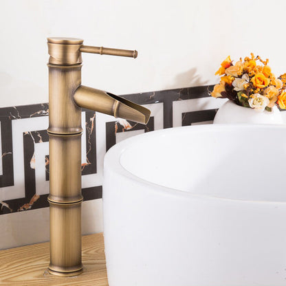Skorter | Country House Vessel Faucet Brass Lever Handles Waterfall Spout Basin Faucet