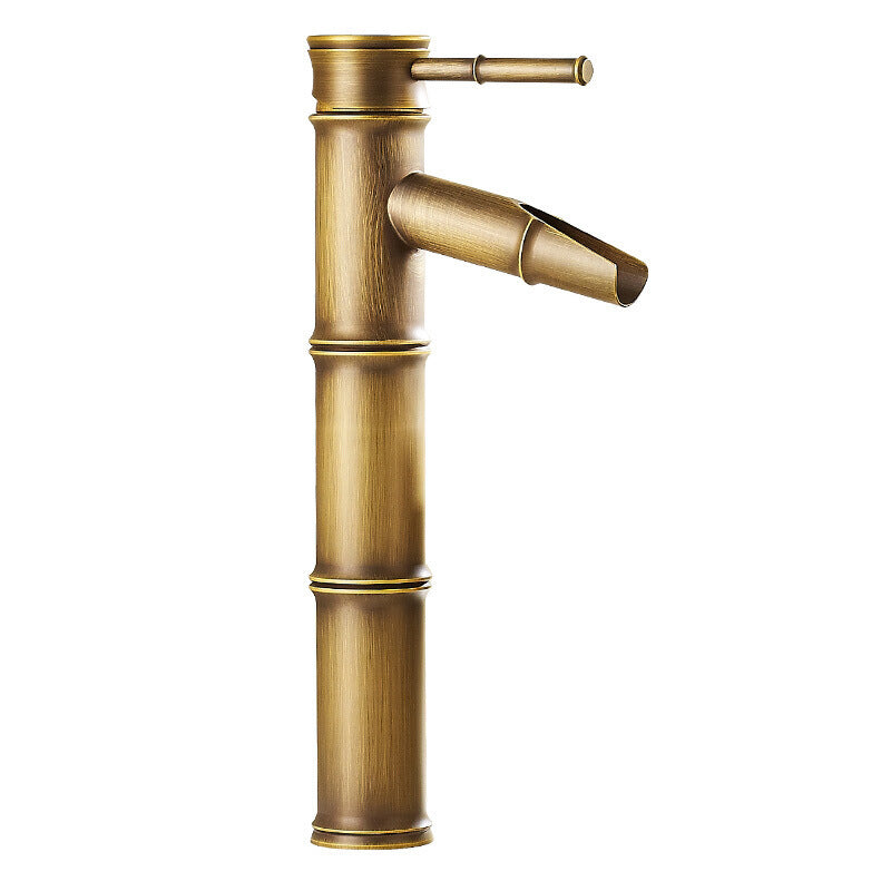 Skorter | Country House Vessel Faucet Brass Lever Handles Waterfall Spout Basin Faucet