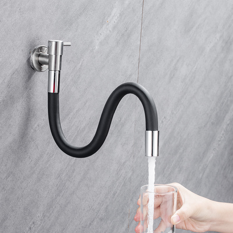 Skorter | Contemporary wall-mounted bathroom faucet with lever handles made of stainless steel