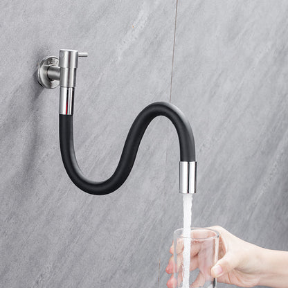 Skorter | Contemporary wall-mounted bathroom faucet with lever handles made of stainless steel