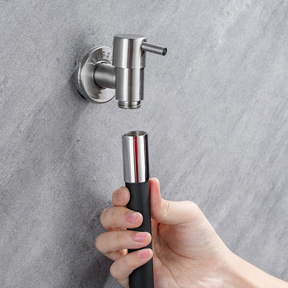 Skorter | Contemporary wall-mounted bathroom faucet with lever handles made of stainless steel