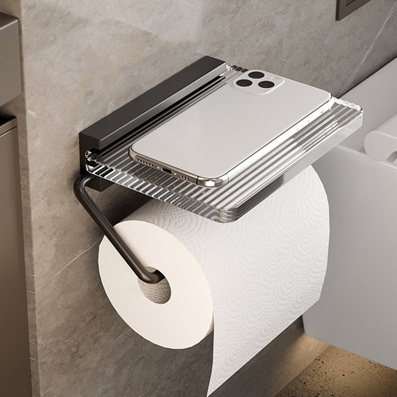 Skorter | Black Bathroom Set Metallic & Acrylic Bathroom Accessories Set made of Stainless Steel Aluminium