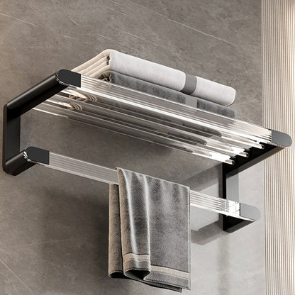 Skorter | Black Bathroom Set Metallic & Acrylic Bathroom Accessories Set made of Stainless Steel Aluminium