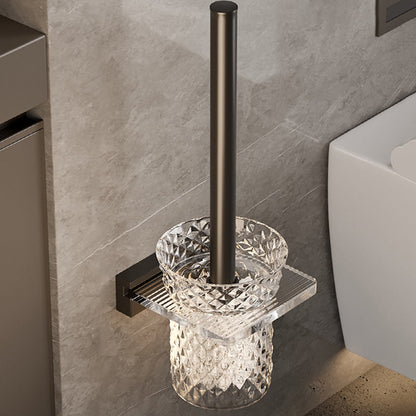 Skorter | Black Bathroom Set Metallic & Acrylic Bathroom Accessories Set made of Stainless Steel Aluminium