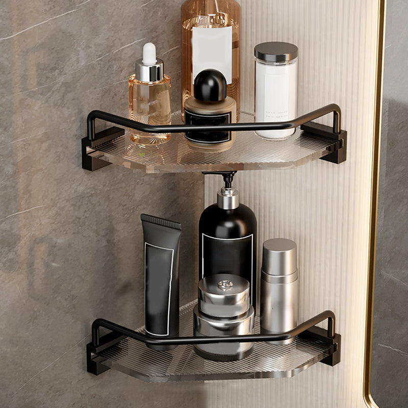Skorter | Black Bathroom Set Metallic & Acrylic Bathroom Accessories Set made of Stainless Steel Aluminium