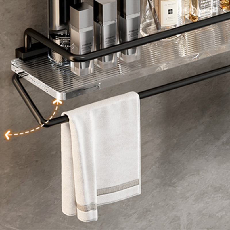 Skorter | Black Bathroom Set Metallic & Acrylic Bathroom Accessories Set made of Stainless Steel Aluminium