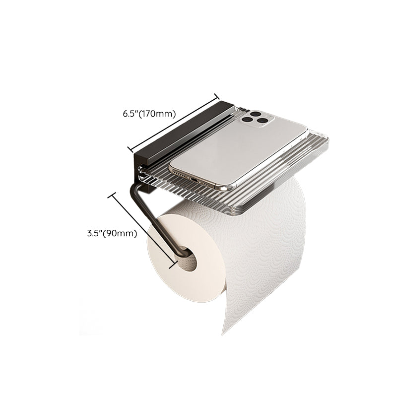 Skorter | Black Bathroom Set Metallic & Acrylic Bathroom Accessory Set made of Stainless Steel Aluminium