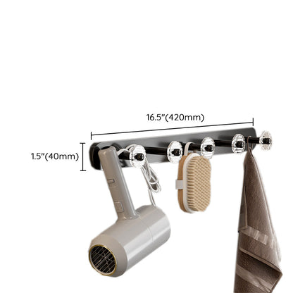 Skorter | Black Bathroom Set Metallic & Acrylic Bathroom Accessory Set made of Stainless Steel Aluminium