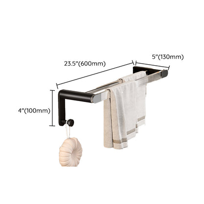 Skorter | Black Bathroom Set Metallic & Acrylic Bathroom Accessory Set made of Stainless Steel Aluminium