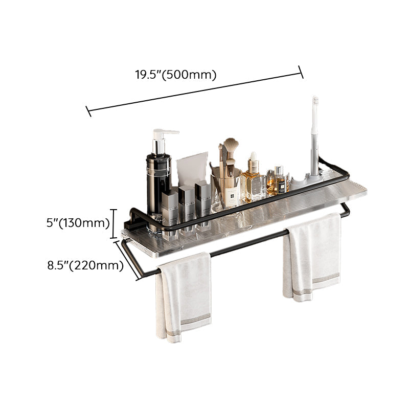 Skorter | Black Bathroom Set Metallic & Acrylic Bathroom Accessory Set made of Stainless Steel Aluminium