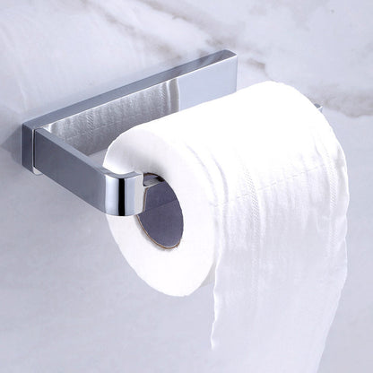 Skorter | Chrome brass modern bathroom accessory set with towel bar/ ring/ paper holder & bathrobe hook