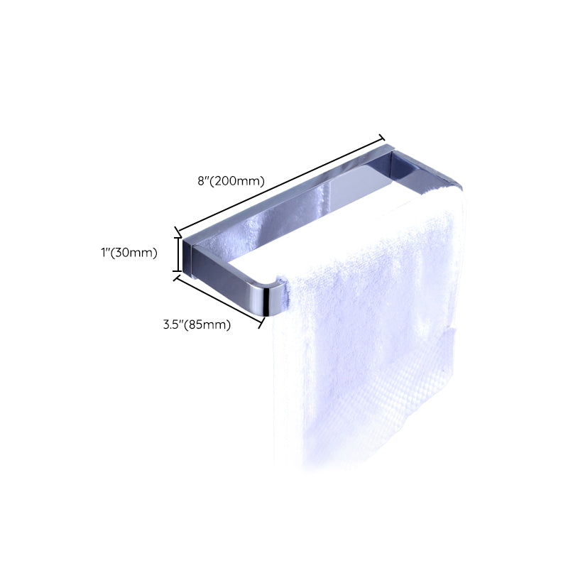 Skorter | Chrome brass modern bathroom accessory set with towel bar/ ring/ paper holder & bathrobe hook