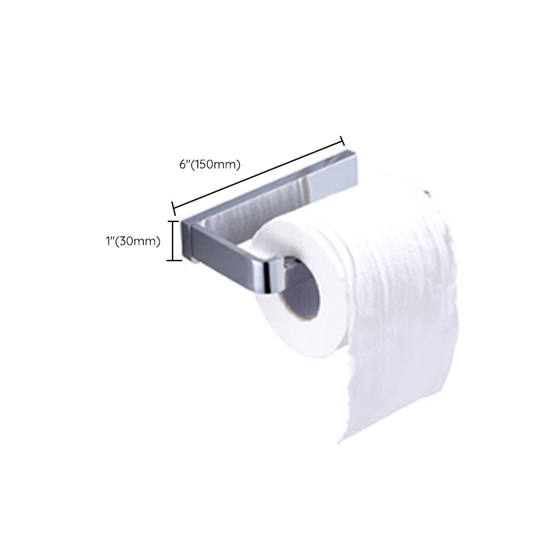 Skorter | Chrome brass modern bathroom accessory set with towel bar/ ring/ paper holder & bathrobe hook