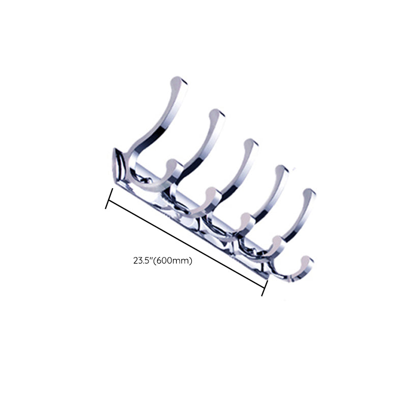 Skorter | Chrome brass modern bathroom accessory set with towel bar/ ring/ paper holder & bathrobe hook