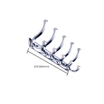 Skorter | Chrome brass modern bathroom accessory set with towel bar/ ring/ paper holder & bathrobe hook