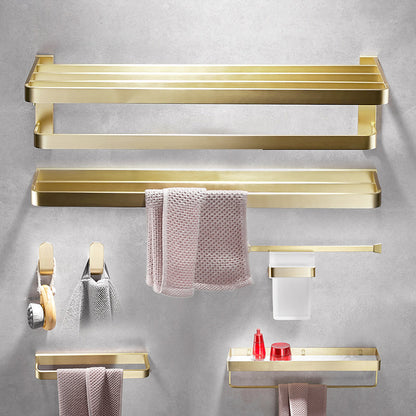 Skorter | Brushed Brass Bathroom Hardware Set Retro Golden Bathroom Accessory Set
