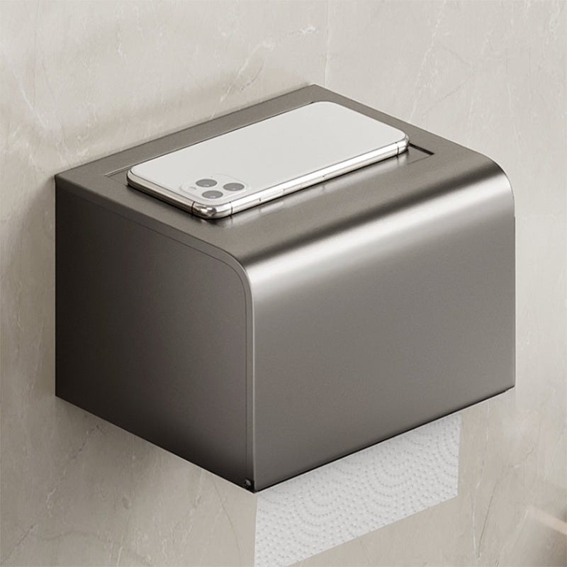 Skorter | Contemporary bathroom accessory set made of matte stainless steel-aluminum with bathrobe hook/towel rail