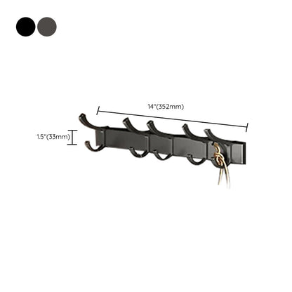 Skorter | Contemporary bathroom accessory set made of matte stainless steel-aluminum with bathrobe hook/towel bar