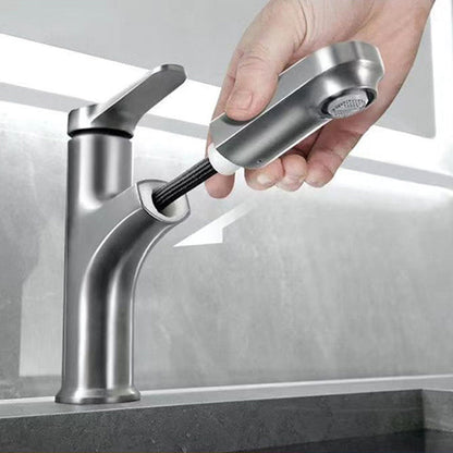 Skorter | Basic Sink Faucet Brass Faucet Silver Centerset Sink Faucet