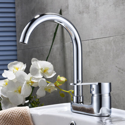 Skorter | Chrome Round Washbasin Faucet with Swivel Spout for the Bathroom