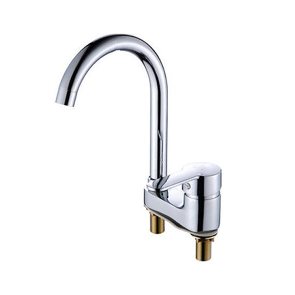 Skorter | Chrome Round Washbasin Faucet with Swivel Spout for the Bathroom