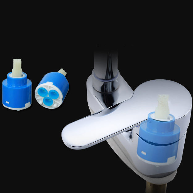 Skorter | Chrome round wash basin faucet with swivel spout for the bathroom