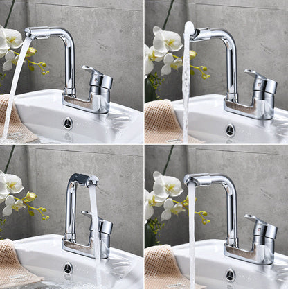 Skorter | Chrome Round Washbasin Faucet with Swivel Spout for the Bathroom