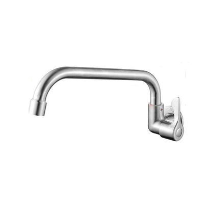 Skorter | Modern Bridge Faucet 304 Stainless Steel Knob Handle Swivel Spout Wall Mounted Faucet