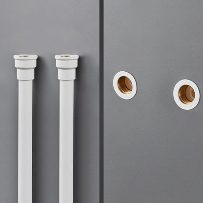 Skorter | Contemporary Wall Mounted Bathroom Faucet Lever Handles 2-Hole Faucet Brass Faucet