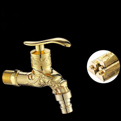 Skorter | Vintage Classic Basin Mixer Zinc Single Lever Dragon Engraving Wall Mounted Tap
