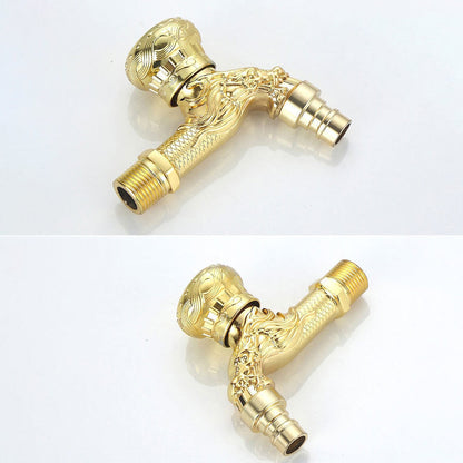 Skorter | Vintage Classic Basin Mixer Zinc Single Lever Dragon Engraving Wall Mounted Tap