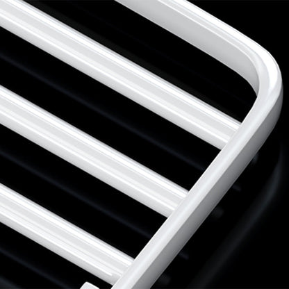 Skorter | Contemporary Bathroom Hardware Set in White with Bath Shelf/Towel Holder/Paper Holder