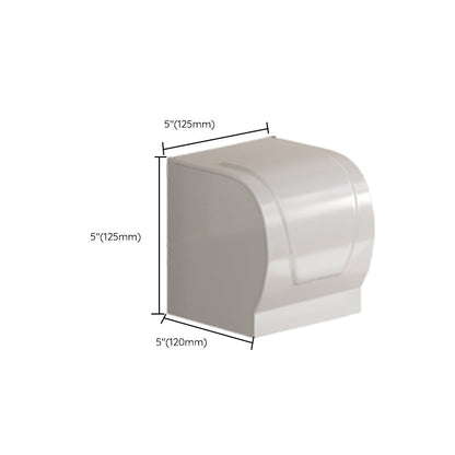 Skorter | Contemporary Bathroom Hardware Set in White with Bath Shelf/Towel Rack/Paper Holder