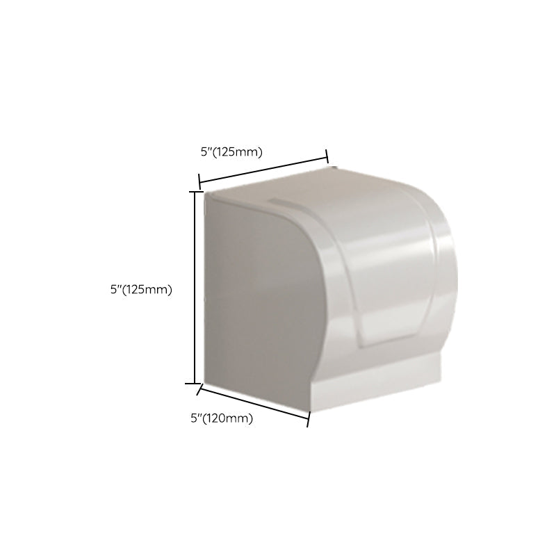 Skorter | Contemporary Bathroom Hardware Set in White with Bath Shelf/Towel Holder/Paper Holder