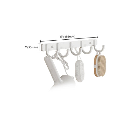 Skorter | Contemporary Bathroom Hardware Set in White with Bath Shelf/Towel Holder/Paper Holder