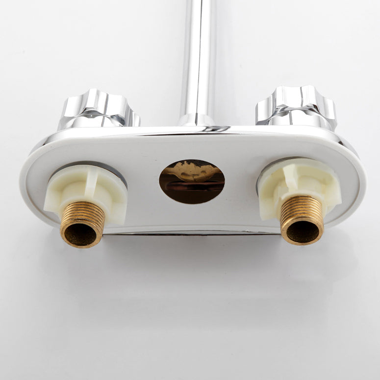 Skorter | 2-Handle Brass Bathroom Faucet Modern High Arc Central Valve