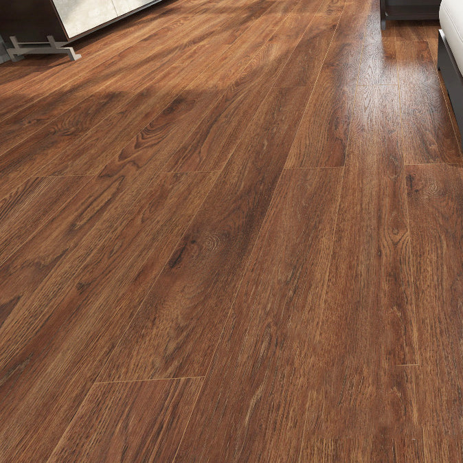 Skorter | Brown Laminate Flooring Scratch Resistant Natural Oak Laminate with Click Lock