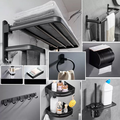 Skorter | Modern Bathroom Accessory Set Black Soap Dish Bath Tray Bathroom Set