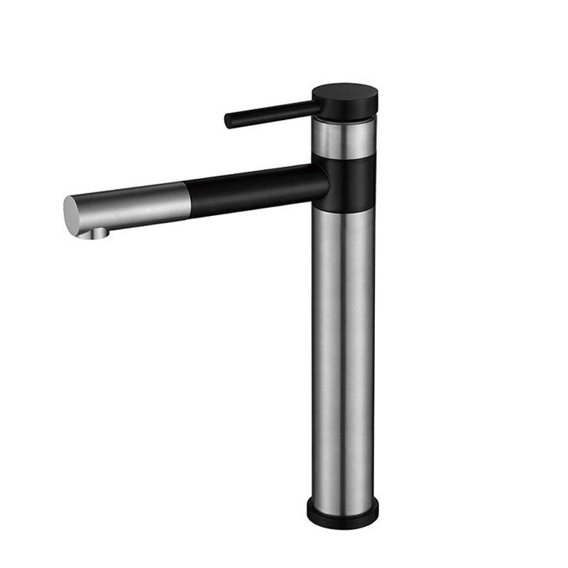 Skorter | Modern Vessel Sink Faucet Stainless Steel Single Handle Low Arc Pull Down Vessel Faucet