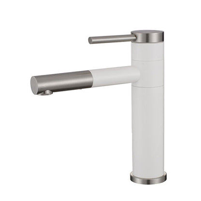 Skorter | Modern Vessel Sink Faucet Stainless Steel Single Handle Low Arc Pull Down Vessel Faucet