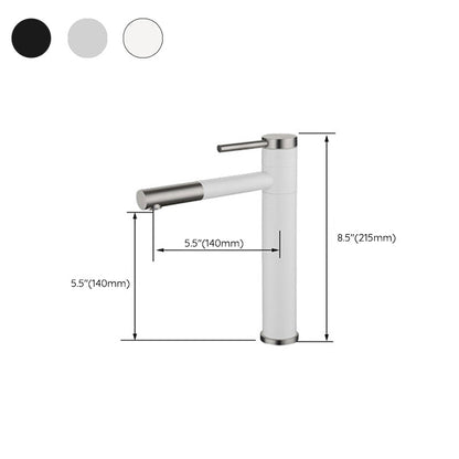 Skorter | Modern Vessel Sink Faucet Stainless Steel Single Handle Low Arc Pull Down Vessel Faucet