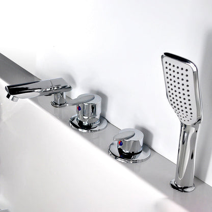 Skorter | Wall-mounted Copper Roman Bathtub Faucet Low Arc Roman Bathtub Filler Trim